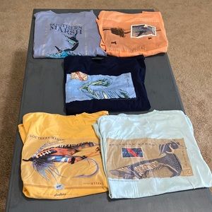 Southern Marsh t-shirts, large. Great condition. 3 long sleeve, two short sleeve